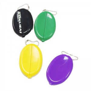 Silikonowa owalna torebka monety, torba mężczyzn z łańcuchem, silikonową torbą, przyjazną dla środowiska i wodoodporności